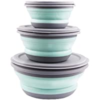 raspbery Cuenco Plegable de Silicona Cuencos portátiles de Viaje para refrigerios de Almacenamiento Frutas Vegetales…